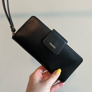 Fossil Black Leather Women's Wallet